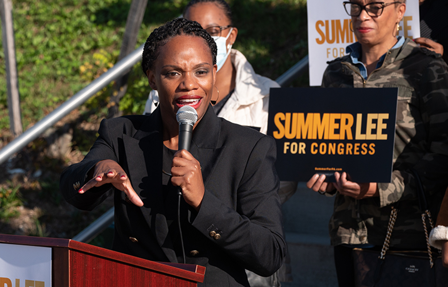 Summer Lee making speech